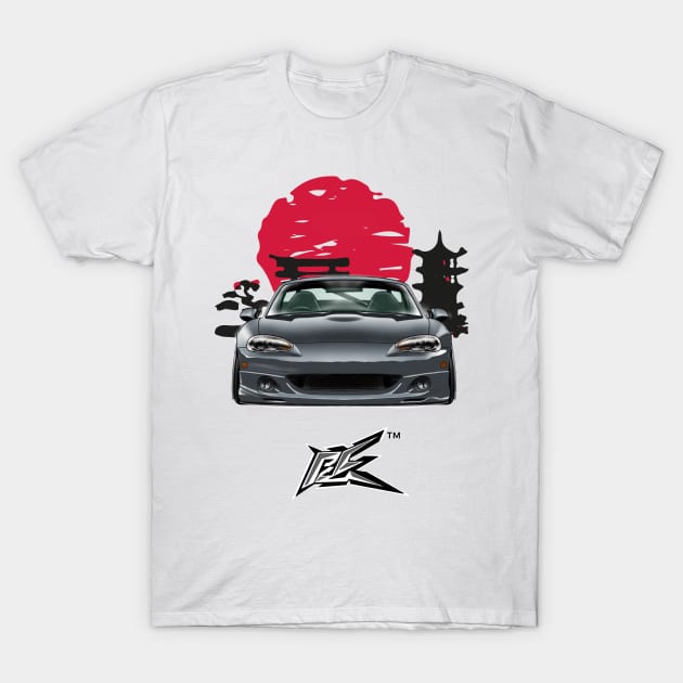 miata nb stanced black T-Shirt by naquash